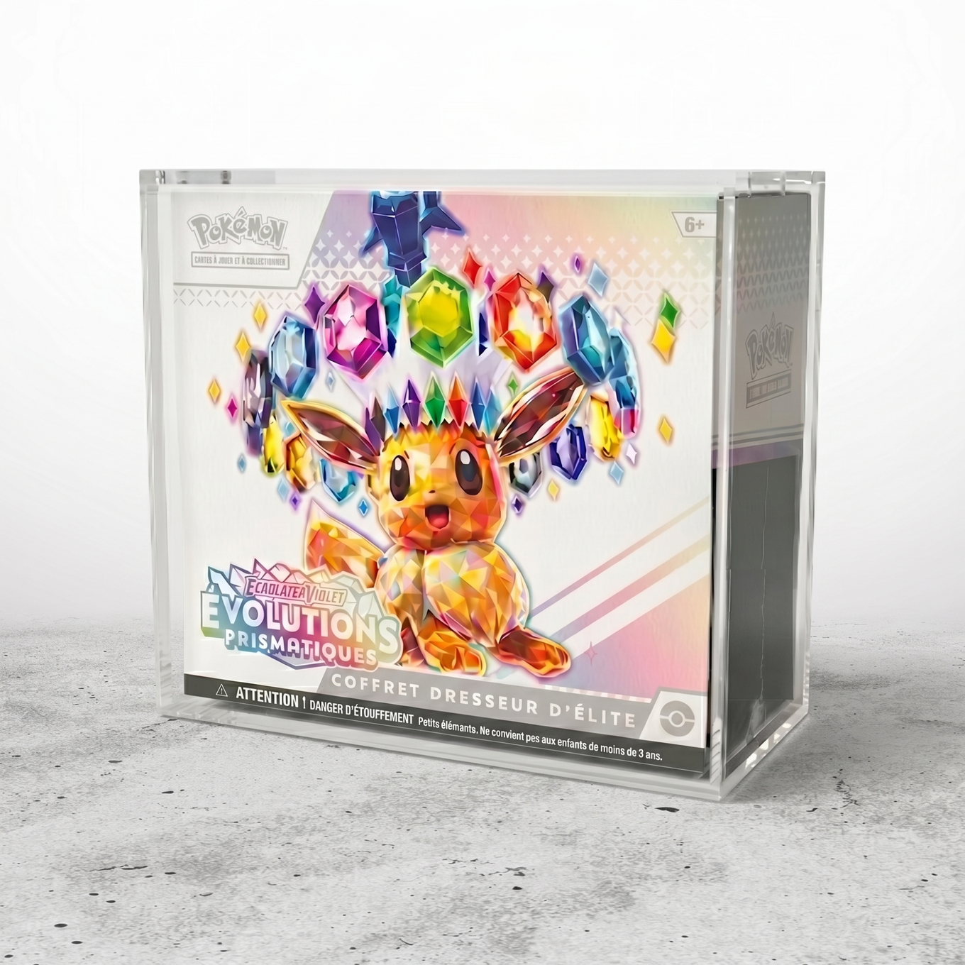 Protection acrylique Anti-UV pour coffret dresseur d’élite Pokémon