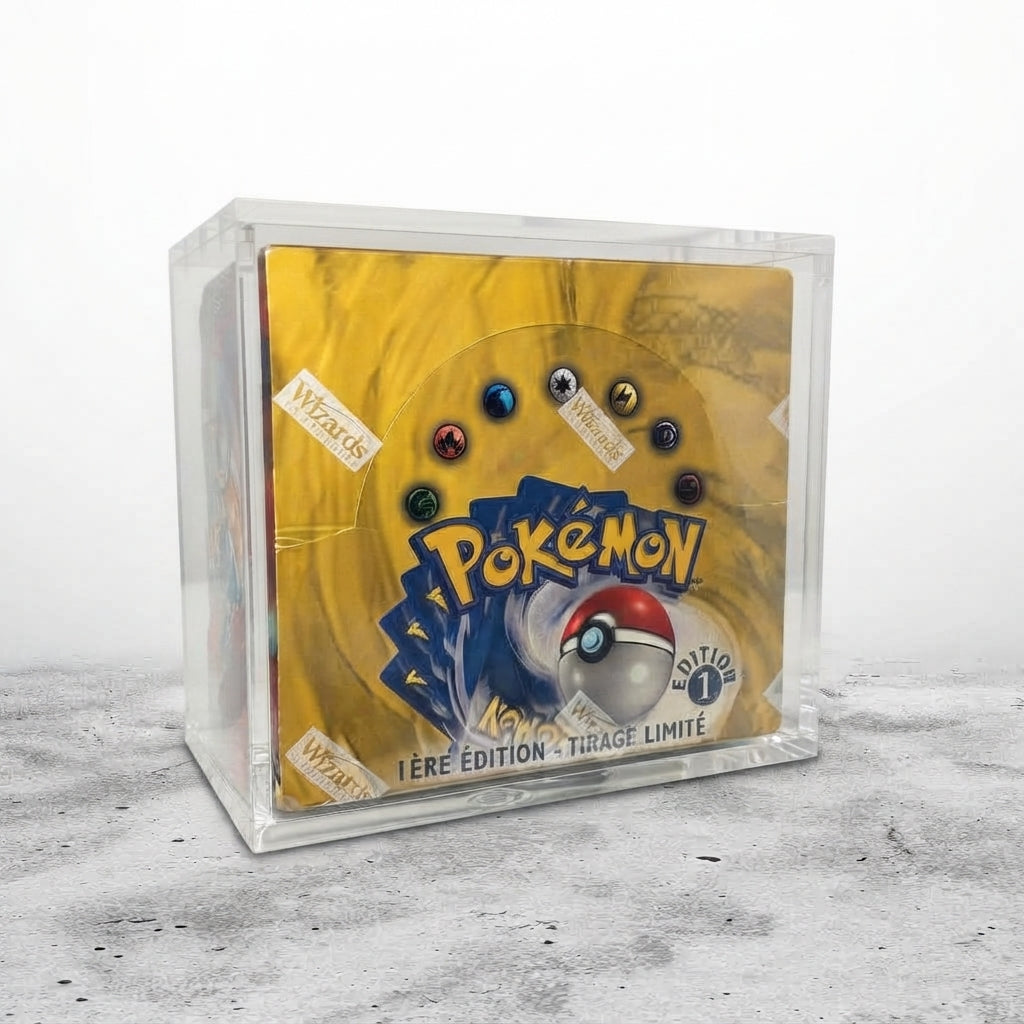 Protection acrylique boîte boosters Pokémon Wizard & EX Treasurewise – Anti-UV