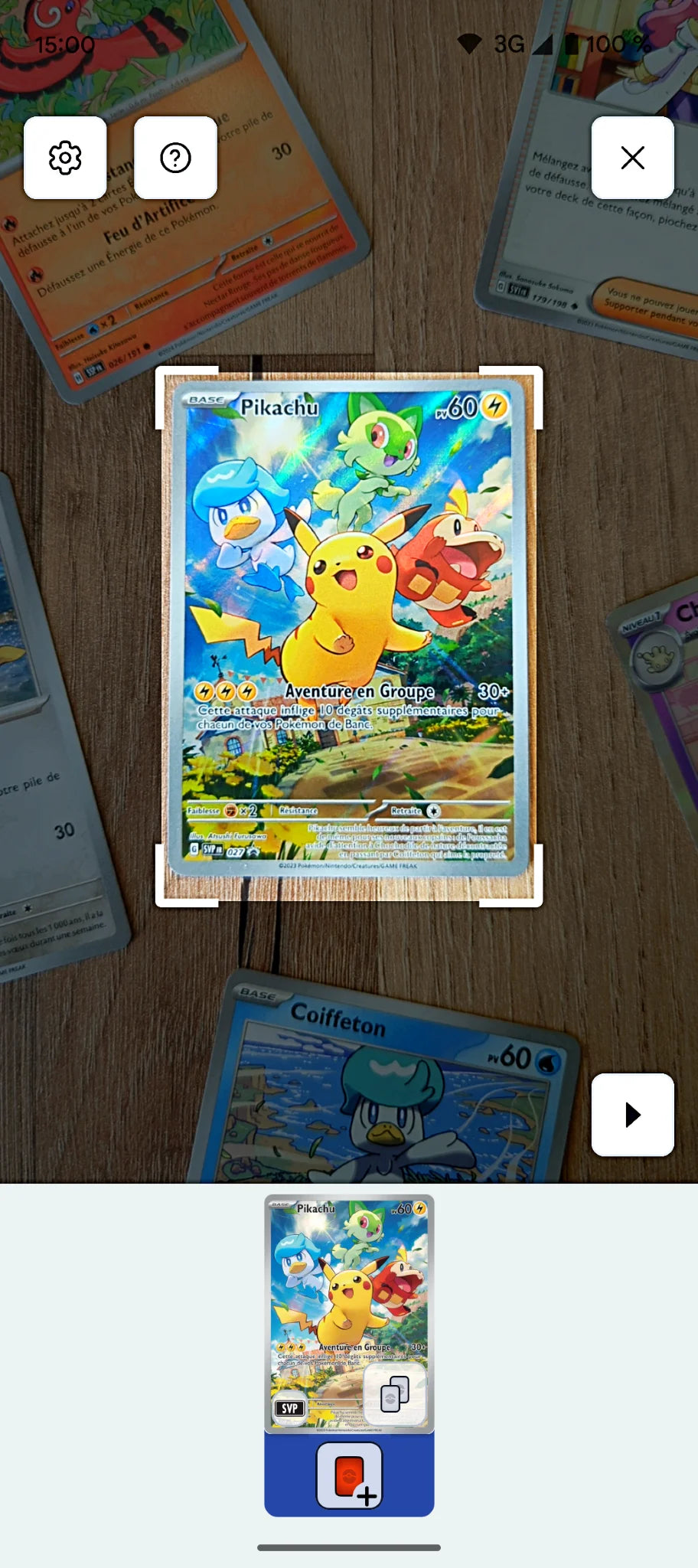Résultat scan carte PokéCardex