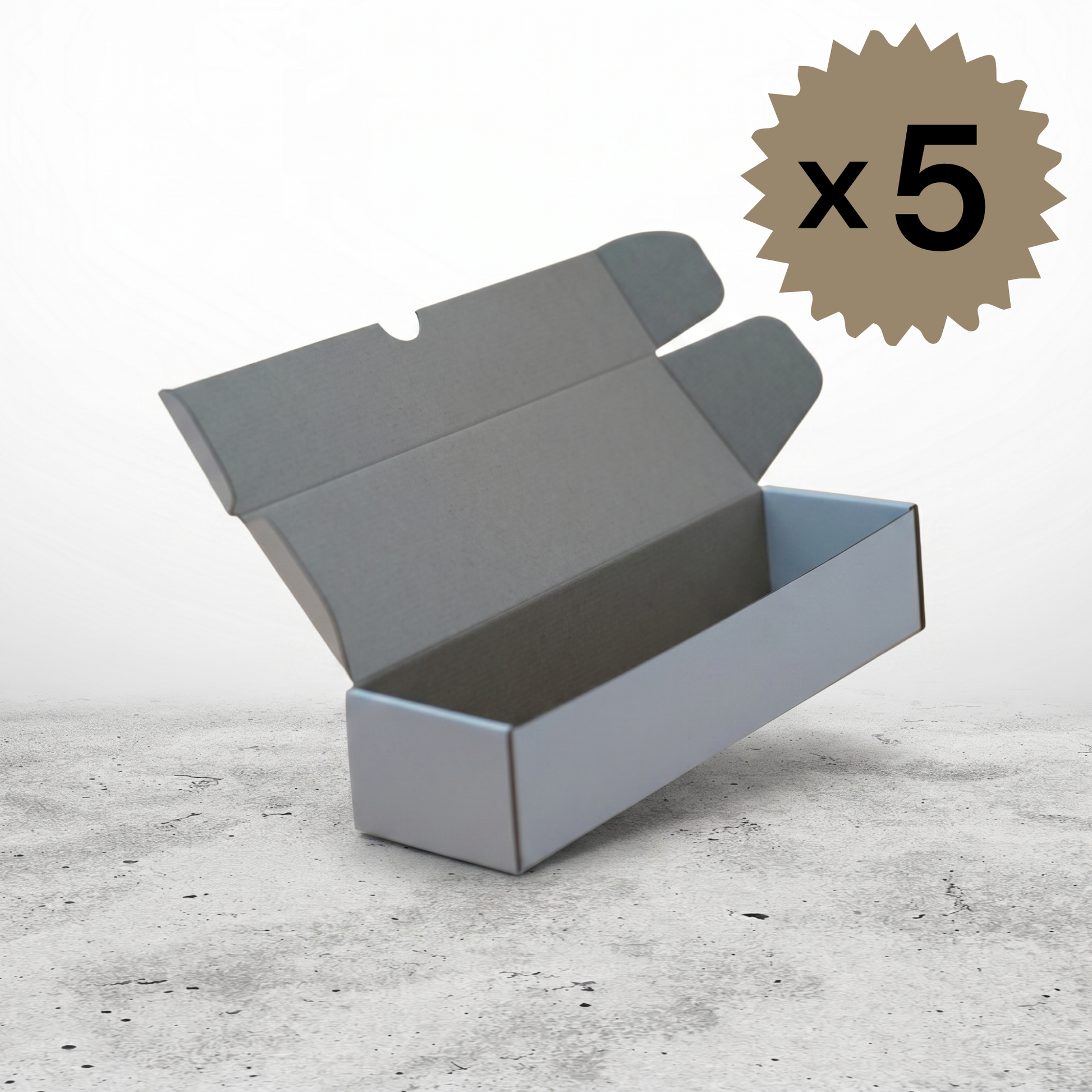 Boîte de rangement 1000 cartes ouverte, lot de 5 exemplaires