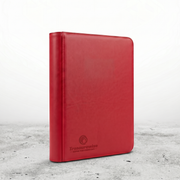 Classeur zippé 360 cartes rouge, finition grain sable et zip discret