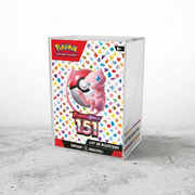 Bundle Pokémon 151 protégé par une coque acrylique transparente, vue de face